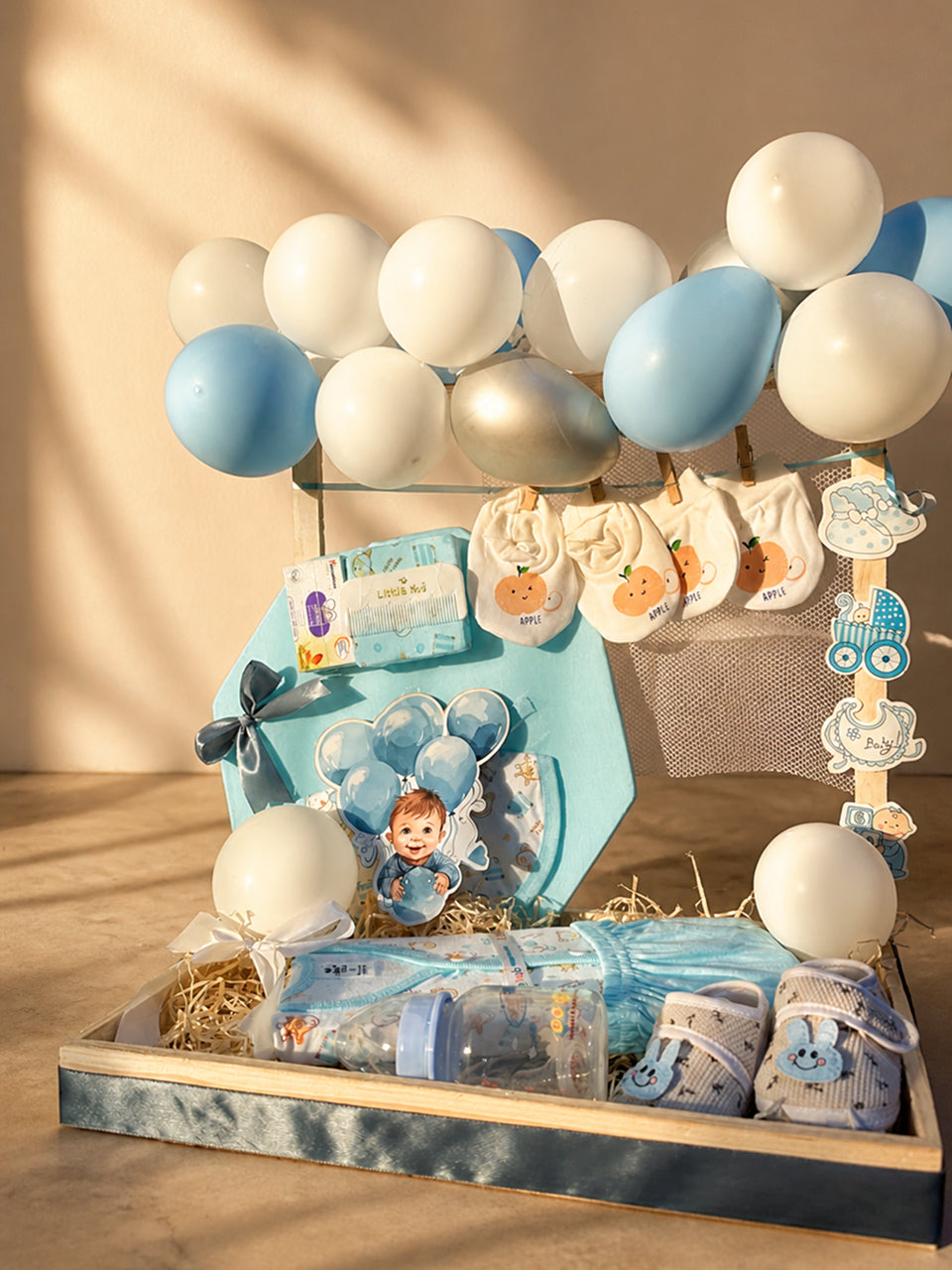 Blue Baby Boy Hamper