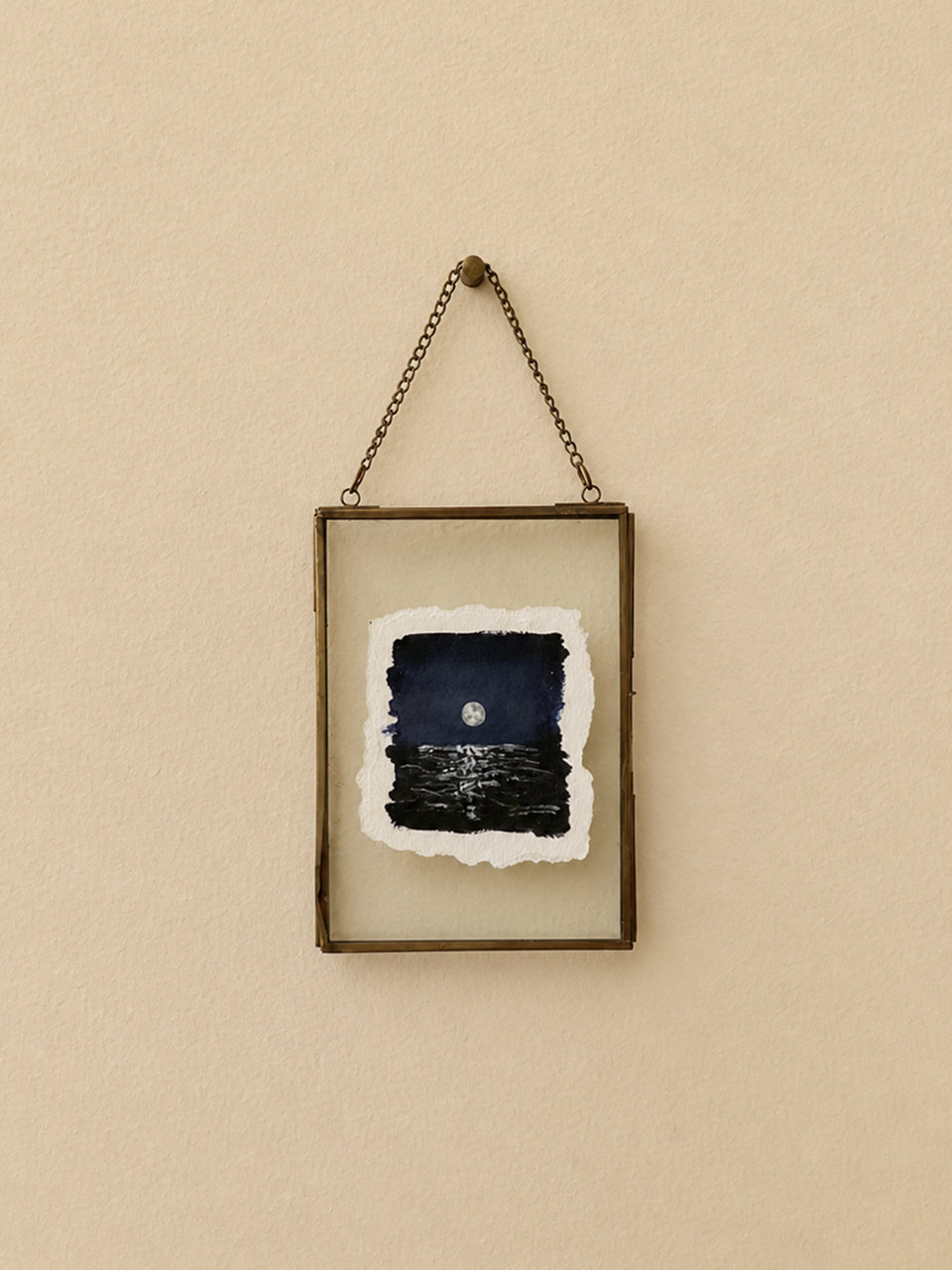 Gold framed Moon painting by tofha