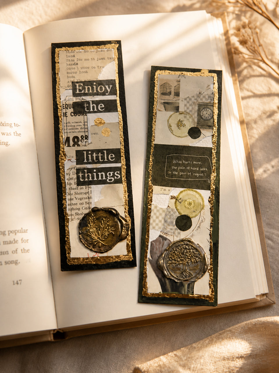 Green Wax Seal Journal Bookmarks, photo 3