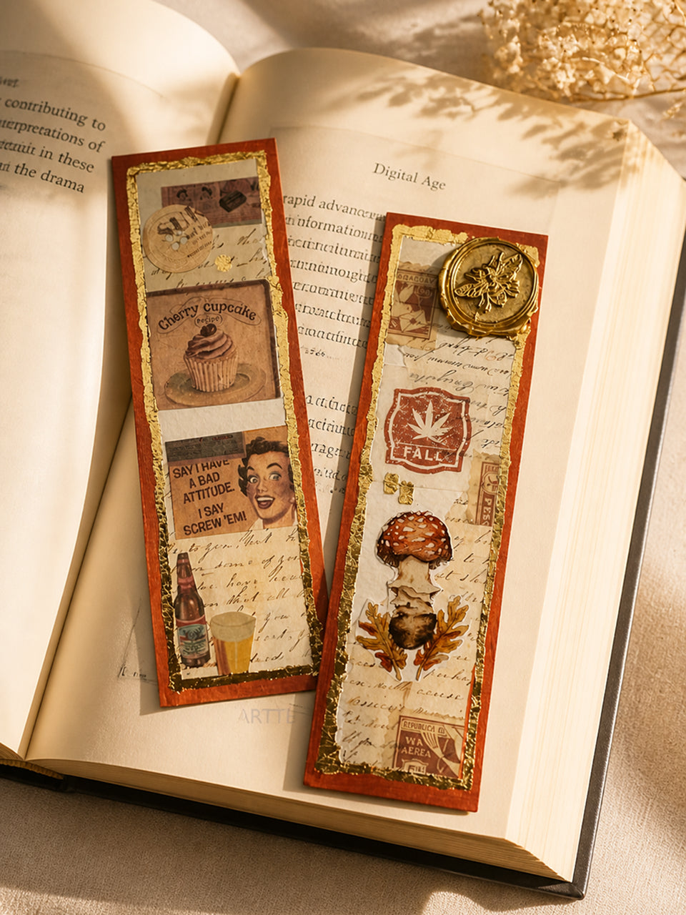 Orange Wax Seal Journal Bookmarks, photo 2