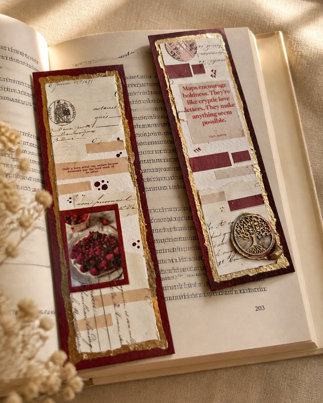 Red Wax Seal Journal Bookmarks by tofha